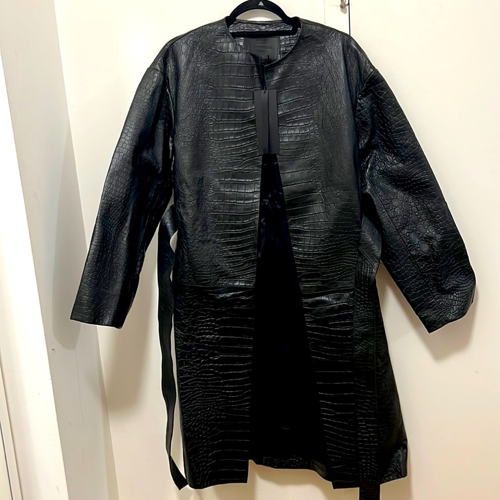 ZARA STEVEN MEISEL LEATHER TRENCH COAT